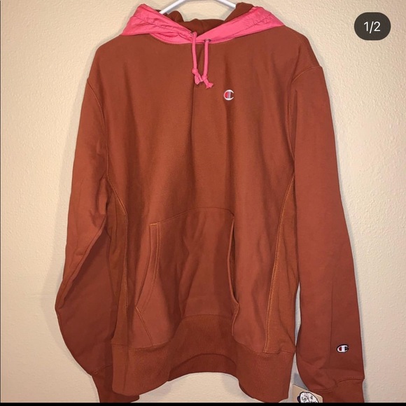 rust champion hoodie